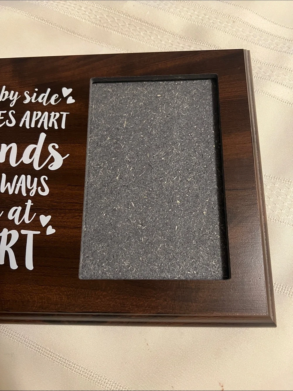 Friends Are Always Close at Heart Brown Wood Photo Frame 4x6 photo